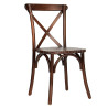 Кроссбэк деревянный банкетный стул - фото